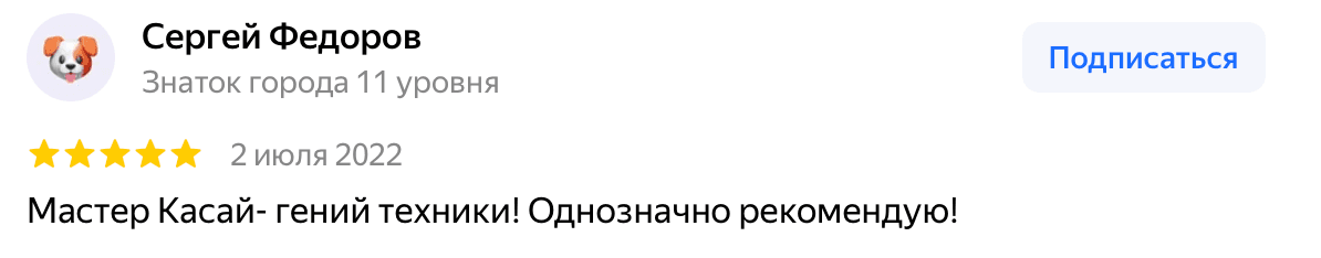 Отзыв Сергей Федоров — скриншот Яндекс.Карт